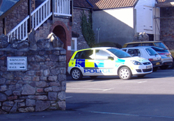 PCSO vehicle in the Hall car park